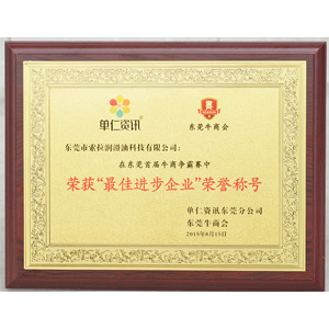 最佳進步企業(yè)獎